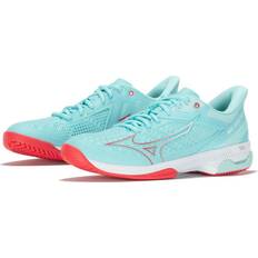 Damen - Türkis Schlägersportschuhe Mizuno SCHUHE Welle überschreiten Tour Ac Wos Hellblau Frauen 61ga2271-20