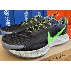 Nike Fabric Running Shoes Nike Pegasus Trail 3 Black Green Strike