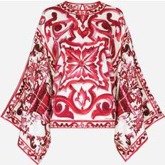 4XL Blusas Dolce & Gabbana Majolica-print charmeuse blouse