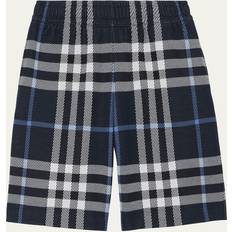 Burberry Men Shorts Burberry Checked Cotton Shorts - Blue