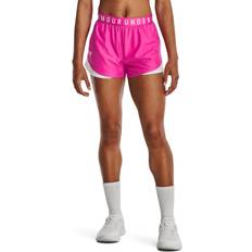 White - Women Shorts Under Armour Women's 3.0 Play Up Shorts Rebel Pink/White