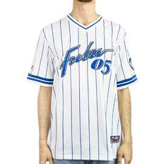 Baloncesto Camisetas FUBU Retro Pinstripe Jersey - White/Blue