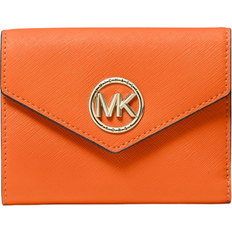 Michael Kors Carmen Medium Saffiano Leather Tri-Fold Envelope Wallet - Optic Orange