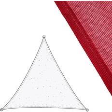 Rosa Pabellones y Accesorios BigBuy Home Toldo Vela Triangular Burdeos de Fibra para jardín de 3 m