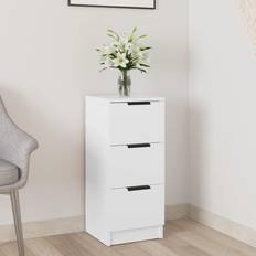 Trä - Vita Sideboards vidaXL Skänk konstruerat trä Sideboard