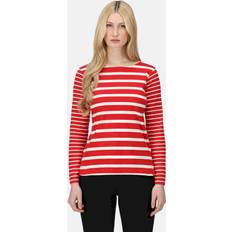 Vêtements d'extérieur Regatta Farida T-shirt Rayé Pour Femme Rouge