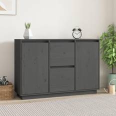 vidaXL 111x34x75 massivt Skænk