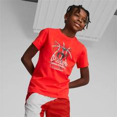 Basket T-shirts Barnkläder Puma Basketball Tee Red, Unisex, Kläder, T-shirt, Röd