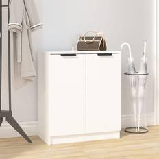 vidaXL white Engineered Wood Hall Holder Cupboard Shoe Rack 110x70cm