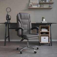 Similicuir Chaises de bureau vidaXL Pivotante Gris Similicuir Chaise de bureau