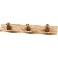 FDB Møbler Q3 Allé Rack with 3 Hooks Oak Nature Lacquered Coat Hook