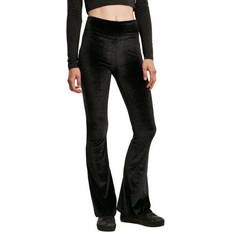 Velours Vêtements Urban Classics Leggings Évasé Velours Taille-Haute - Noir