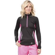 Base Layer Tops Trespass 6, Black Womens 1/2 Zip Pullover Persin