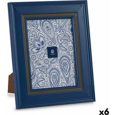 Crystal Wall Decorations Gift Decor Set of 6 Crystal Blue Plastic Frames 23 x 28 x 2 cm Photo Frame