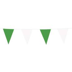 Plastic Garlands Boland Garlands Bunting Green & White