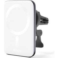Epico Epico Magnetisk Mobilholder til Bil m. 7.5W Trådløs Opladning MagSafe Kompatibel Hvid