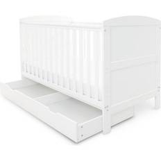 Removable Side Cots Kid's Room Ickle Bubba Coleby Classic Cot Bed with Under Drawer White 29.5x56.7"