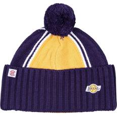 Basketbal Mutsen Mitchell & Ness x clot la lakers purple yellow pom beanie hat lalywpr