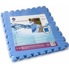 Puzzle familial Accessoires de puzzle Gre Tapis de sol en mousse bleu 50x50cm ép. 4mm pour piscine hors sol ou spa gonflable Lot de 9 dalles Bleu