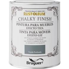 Paint Bruguer Chalky Finish Deep Green Furniture Paint 750ml Metal Paint, Wood Paint Green