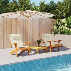 vidaXL Hynder til Adirondack-stol Set of 2 Stolehynde Beige