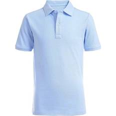Nautica Boys' School Uniform Short Sleeve Pique Polo - Light Blue