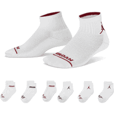 Polyester Socks Jordan Kids Ankle 6 Pack - White