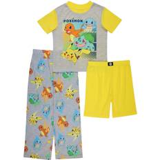 Gelb Nachtwäsche AME Sleepwear Piece Boy's Pokemon Action Set Green/Gray/Yellow