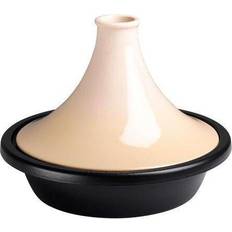 Induktionskochfeld Taginetöpfe Le Creuset Meringue mit Klappe 31 cm