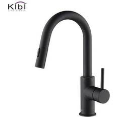 Black Kitchen Faucets KIBI Single-Hole Pull-Down Matt Black