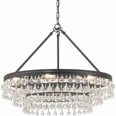 Crystorama 237 Calypso 6 Waterfall Pendant Lamp