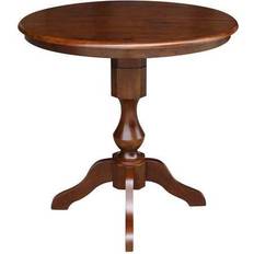 Counter height pedestal table International Concepts Pedestal Brown Dining Table 48x36"