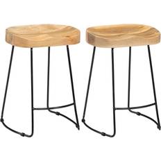 VidaXL Bar Stools vidaXL Gavin 2 Mango Bar Stool