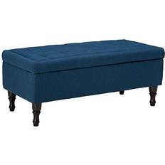 Blue Storage Benches GDFSTUDIO Constance Tufted Top Storage Bench