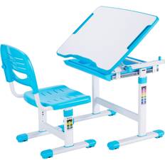 Vivo Height Adjustable Childrens Desk & Chair Kids Interactive Work Station Blue