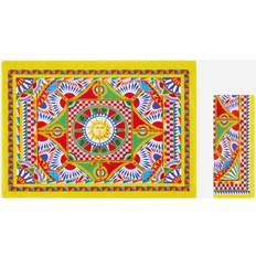 Multicolour Place Mats Dolce & Gabbana Set Linen Place Mat Multicolour