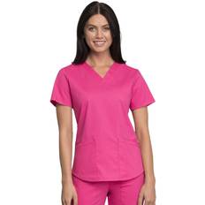 Work Jackets CHEROKEE Workwear Professionals Women Scrubs Top V-Neck WW665, XL, Electric Pink