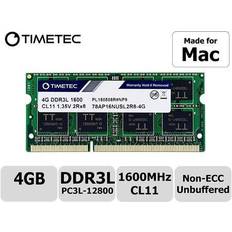 TIMETEC apple memory ram 4gb ddr3l 1600mhz pc3-12800 non-ecc dual rank memory