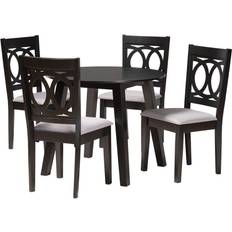 Round Dining Sets Baxton Studio Louisa Dining Set 35.4" 5