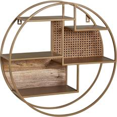 Rattan Wall Shelves Wohnling Vanscoy 5 Piece Circle Floating 62cm H X 62cm W X 17cm D Wall Shelf