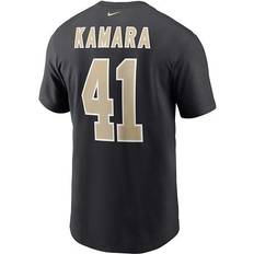 American Football T-shirts NIKE Men's Alvin Kamara Black New Orleans Saints Name and Number T-shirt