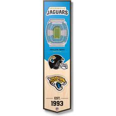 YouTheFan Jacksonville Jaguars 8'' x 32'' 3D StadiumView Banner