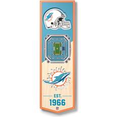 Sports Fan Products YouTheFan Miami Dolphins 6'' x 19'' 3D StadiumView Banner