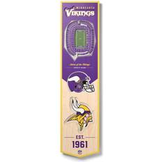 YouTheFan Minnesota Vikings 8'' x 32'' 3D StadiumView Banner