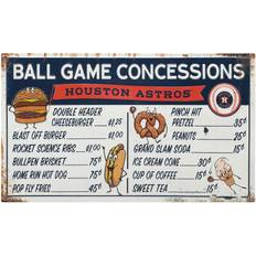 Open Road Brands Houston Astros Ball Game Concessions Metal Sign, Blue