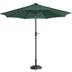 Parasols & Accessories Villacera 9-Foot LED Outdoor Patio Umbrella with Solar Lights Forest