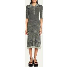 Proenza Schouler White Label Cotton Blend Polo Dress - Multicoloured