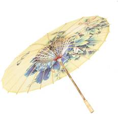 Asian home rainproof handmade chinese oiled paper umbrella parasol 33" peony