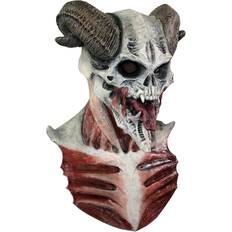 Rot Voll abdeckende Masken Ghoulish Productions Devil Skull Mask Red/White