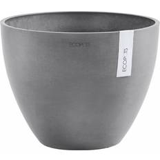 Ecopots Antwerp Indoor Outdoor Recycled Plastic Flower Pot 12" Grey ∅30cm